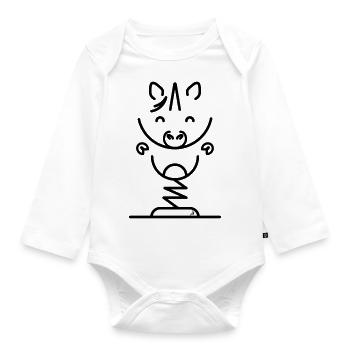 Simple unicorn - Organic Longsleeve Baby Bodysuit - white - Front