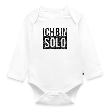 ich bin solo Single Beziehungsstatus w - Baby Bio-Langarm-Body - Weiß - Vorne