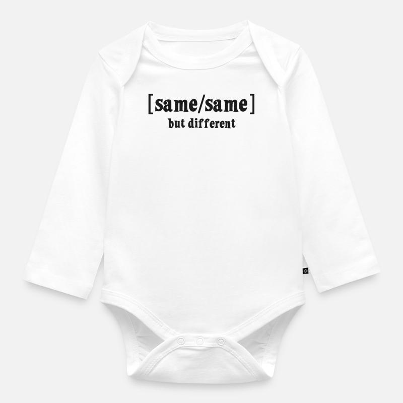 Same Same but different - Baby Bio-Langarm-Body - Weiß