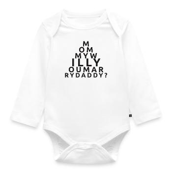 Mommy Will You Marry Daddy - Organic Longsleeve Baby Bodysuit - white - Front