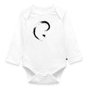 Yin Yang Kreise Symbol Buerste Schwarz Weiss - Baby Bio-Langarm-Body - Weiß - Vorne
