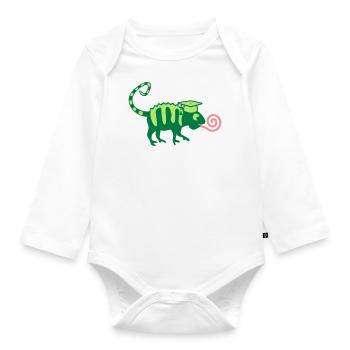 Examen Chameleon Silhoutte Doktorhut Promotion - Body Bébé bio manches longues - blanc - Devant