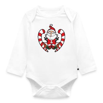 Père Noël - Body Bébé bio manches longues - blanc - Devant