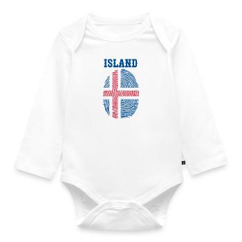 Iceland - Organic Longsleeve Baby Bodysuit - white - Front