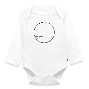 perspective - Organic Longsleeve Baby Bodysuit - white - Front