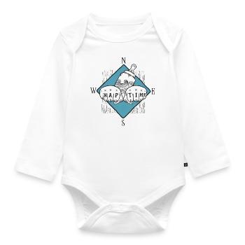 Nap Time - Organic Longsleeve Baby Bodysuit - white - Front