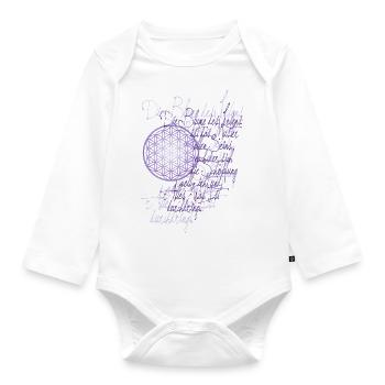 Poesie Kalligrafie Blume Des Lebens 2 - Baby Bio-Langarm-Body - Weiß - Vorne