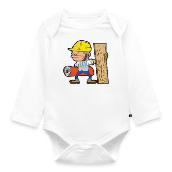 Parquet layers - Organic Longsleeve Baby Bodysuit - white - Front
