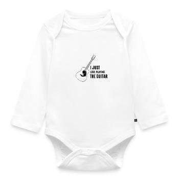 Guitar - Guitar - Organic Longsleeve Baby Bodysuit - white - Front
