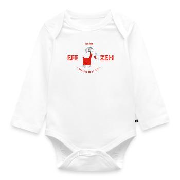 Geißbock Hennes vom Eff Zeh Mer Stonn Zo Dir - Organic Longsleeve Baby Bodysuit - white - Front