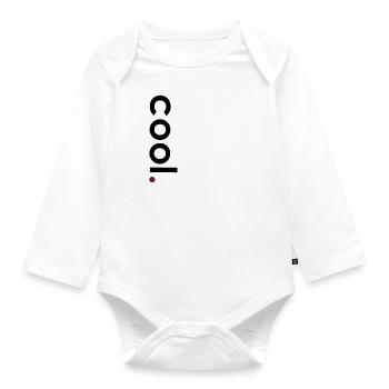 cool Vertikal schwarz - Baby Bio-Langarm-Body - Weiß - Vorne
