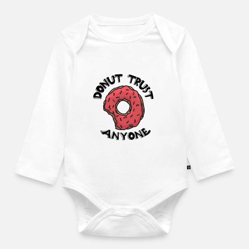 beignet - Body Bébé bio manches longues - blanc