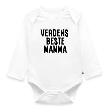die beste mama der welt - Baby Bio-Langarm-Body - Weiß - Vorne