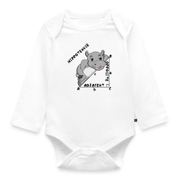 Hippotenuse Cool Fun Shirt Pythagoras Mathe Lovers - Baby Bio-Langarm-Body - Weiß - Vorne