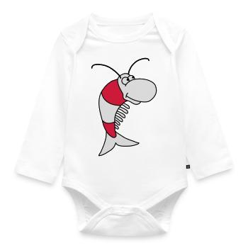 Shrimp - Baby Bio-Langarm-Body - Weiß - Vorne