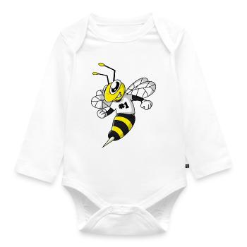 TeeBeeNo.1 - logo shirt - Organic Longsleeve Baby Bodysuit - white - Front