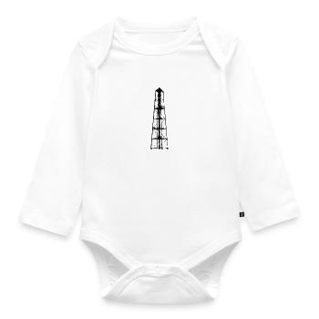 Ein Ölturm der Industrie und Wirtschaft - Baby Bio-Langarm-Body - Weiß - Vorne