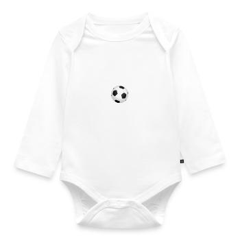Fußball Mama Fußball Mutti Fussball Mami - Baby Bio-Langarm-Body - Weiß - Vorne