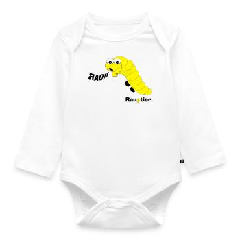 Rauptier - Baby Bio-Langarm-Body - Weiß - Vorne