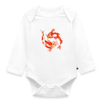 Koi - Organic Longsleeve Baby Bodysuit - white - Front