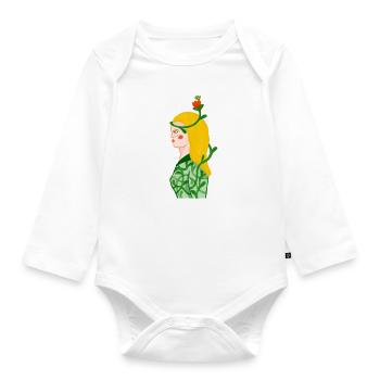 Femme et la nature - Body Bébé bio manches longues - blanc - Devant