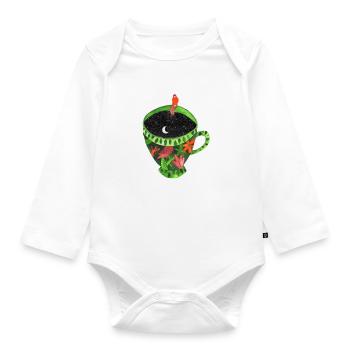 Femme solitaire - Body Bébé bio manches longues - blanc - Devant