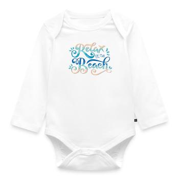 Relax - Organic Longsleeve Baby Bodysuit - white - Front