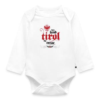The Tyrol fidelity black - Organic Longsleeve Baby Bodysuit - white - Front