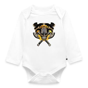 VIKINGS - Organic Longsleeve Baby Bodysuit - white - Front