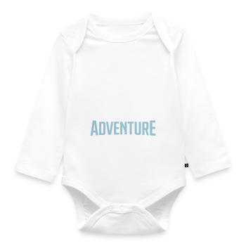 mountains coat of arms mountains team - Organic Longsleeve Baby Bodysuit - white - Front