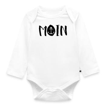 MOIN mit Anker - Baby Bio-Langarm-Body - Weiß - Vorne