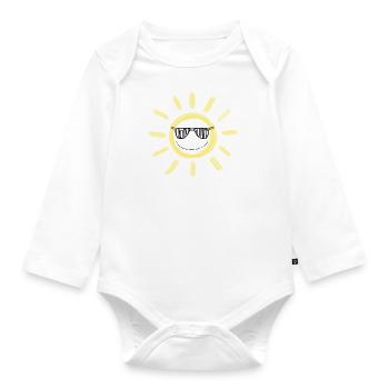 Soleil frais avec des lunettes de soleil - Body Bébé bio manches longues - blanc - Devant