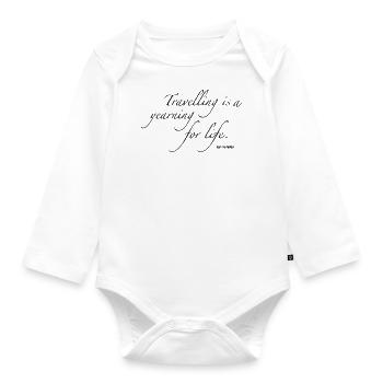 reisen - Baby Bio-Langarm-Body - Weiß - Vorne