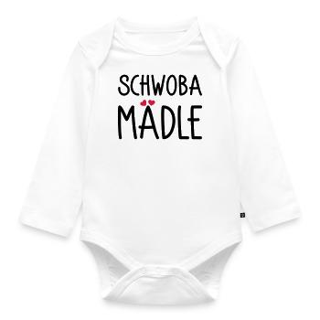 Schwoba Mädle - Baby Bio-Langarm-Body - Weiß - Vorne