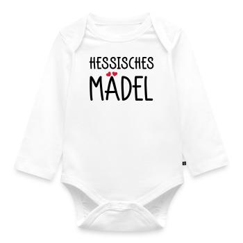 Hessisches Mädel - Baby Bio-Langarm-Body - Weiß - Vorne