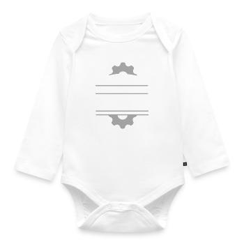 Diesel mechanic mechanic mechatronic screwdriver - Organic Longsleeve Baby Bodysuit - white - Front
