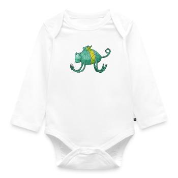 iCat - Organic Longsleeve Baby Bodysuit - white - Front