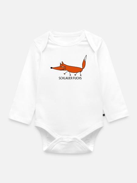 schlauer - Baby Bio-Langarm-Body - Weiß
