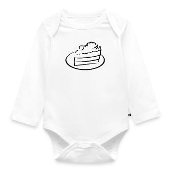 piece of cake - Organic Longsleeve Baby Bodysuit - white - Front
