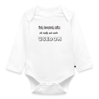 i don't need anything - Organic Longsleeve Baby Bodysuit - white - Front