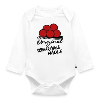 Schwarzwald Mädle Heimat Bollenhut Kuckuck - Baby Bio-Langarm-Body - Weiß - Vorne