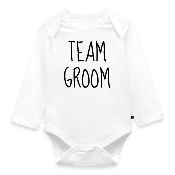 Marriage Wedding Bride Groom Hochzeit Mariage Love - Organic Longsleeve Baby Bodysuit - white - Front