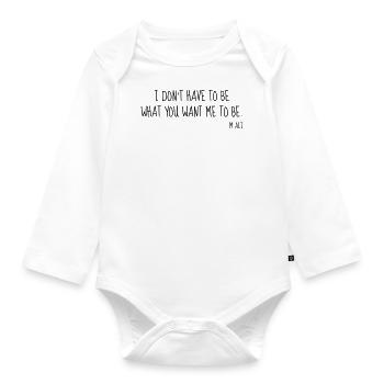 Boxen / Boxer / Boxing / Fight / Ali - Baby Bio-Langarm-Body - Weiß - Vorne