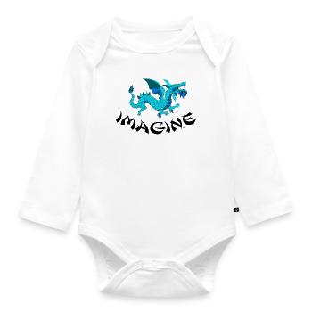 Chemise Enfant ● Dragon ● Cadeau - Body Bébé bio manches longues - blanc - Devant