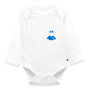Lustiger Polizist Polizei Spruch Geschenk - Baby Bio-Langarm-Body - Weiß - Vorne