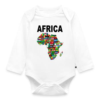 AFRICA - Organic Longsleeve Baby Bodysuit - white - Front