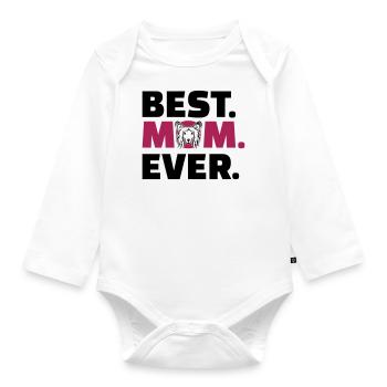 Chinese Crested - Organic Longsleeve Baby Bodysuit - white - Front