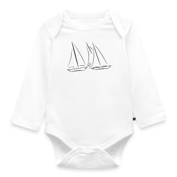 Modèle de voilier - Body Bébé bio manches longues - blanc - Devant