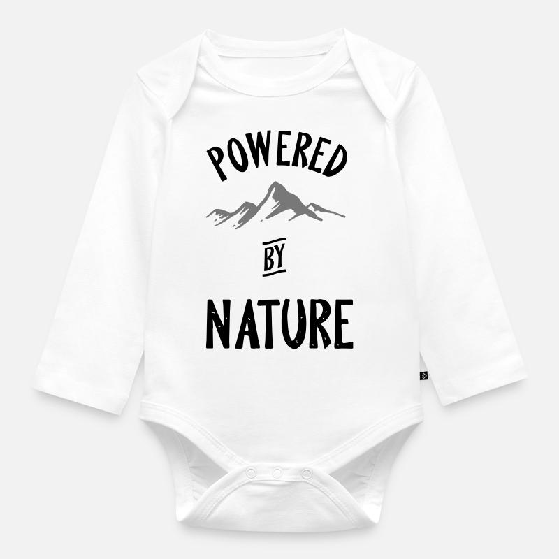 poweredbynature - Body Bébé bio manches longues - blanc