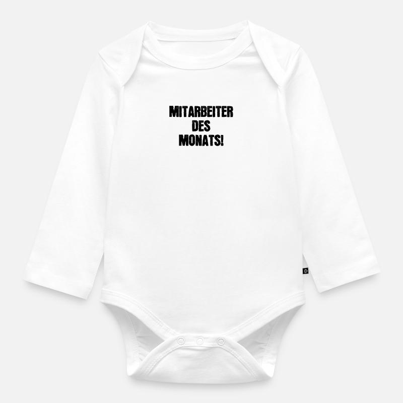 Mitarbeiter des Monats - Baby Bio-Langarm-Body - Weiß